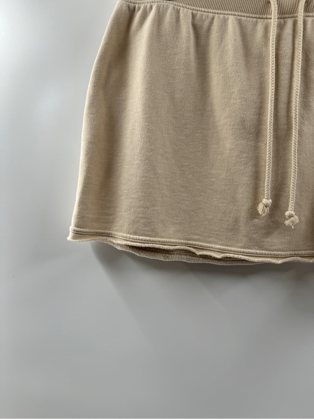 American Eagle Cream Drawstring Sweatshirt Mini Skirt – Women's XL - Picture 2 of 6